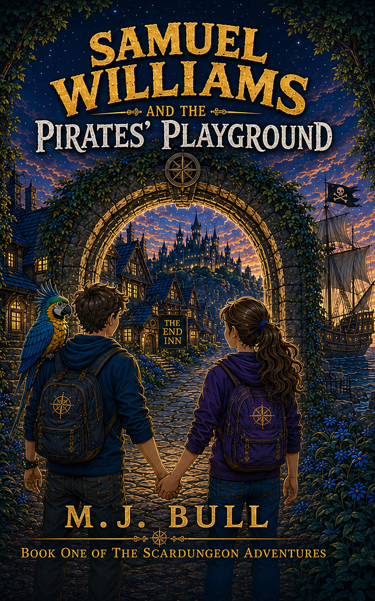 Front cover of Samuel Williams and the Pirates' Playground by M. J. Bull, Book One of The Scardungeon Adventures